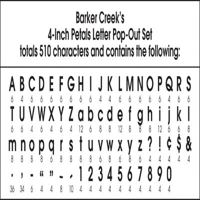 Barker Creek Petals 4-inch Letter Pop-Outs, 510/Set Image 3