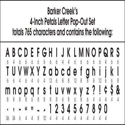 Barker Creek Petals 4-inch Letter Pop-Outs, 765/Set Image 3
