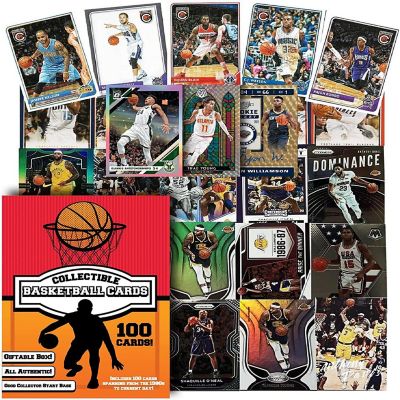 Basketball Trading Collector Cards 100ct Assorted Players Box Set Mighty Mojo Image 1