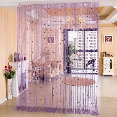 Bcbmall Crystal Beaded String Door Curtain Beads Room Divider Fringe Window Panel Drapes Image 1