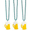 Bead Necklaces with Beer Mug Charm - 12 Pc. Image 1