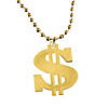 Bead Necklaces with Dollar Sign - 12 Pc. Image 1