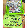 Beaded 100th Day of School Necklace Craft Kit - Makes 12 Image 4