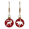 Bear And Moose Cut-Out Ornament (Set Of 12) 7.5"H Iron Image 1