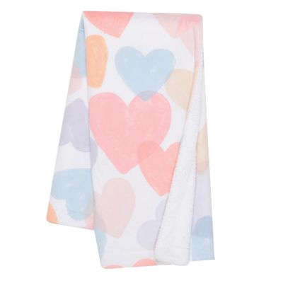 Bedtime Originals Pink Plush Bunny & Hearts Baby Blanket Gift Set Image 3