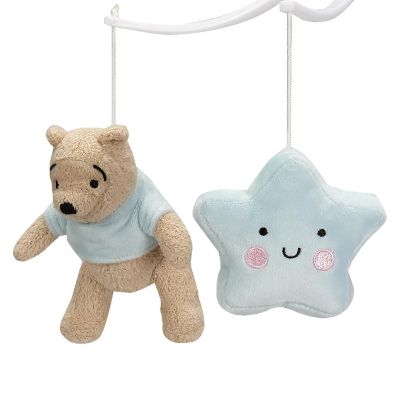 Bedtime Originals Starlight Pooh Musical Baby Crib Mobile - Blue, Animals Image 3