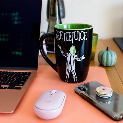 Beetlejuice "Ghost With The Most" Curved Ceramic Mug  Holds 25 Ounces Image 2