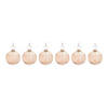 Beige Etched Glass Ball Ornament (Set Of 6) 3"D Image 2
