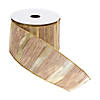 Beige Striped 2.5" X 10 Yds. Ribbon (Set Of 3) Wired Polyester Image 1