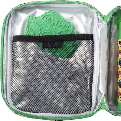 Bentology Insulated Lunch Box w Snack Pocket & Water Bottle Holder - Boys or Kids Lunchbox Tote Keeps Food Hotter or Colder Longer - Reusable Bag Fits Bento Box Image 3