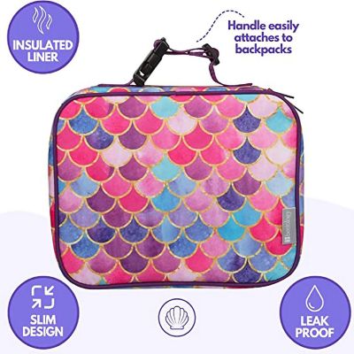 Bentology Lunch Box for Girls - Kids Insulated, Durable Lunchbox Tote Bag Fits Bento Boxes, Containers and Bottles, Back to School Lunch Sleeve Keeps Food Hotte Image 1