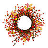 Berries and Apples Foliage Twig Artificial Thanksgiving Wreath - 18-Inch  Unlit Image 1