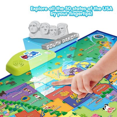BEST LEARNING i-Poster My USA Interactive Map - Educational Smart Talking US Poster Toy for Kids Boy or Girl Ages 5 to 12 Years Image 3
