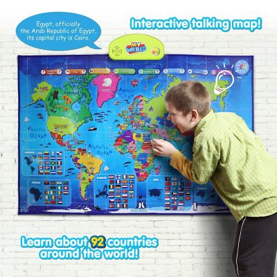 BEST LEARNING i-Poster My World Interactive Map - Educational Talking Poster Toy for Children of Ages 5 to 12 Years Old Image 2