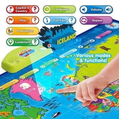 BEST LEARNING i-Poster My World Interactive Map - Educational Talking Poster Toy for Children of Ages 5 to 12 Years Old Image 3