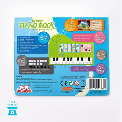 BEST LEARNING My First Piano Book - Educational Musical Toy for Toddlers Kids Ages 3-5 Years - Ideal 3, 4 Year Old Boy or Girl Birthday Gift Present Image 3