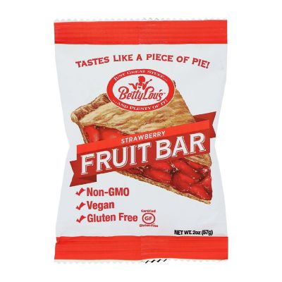 Betty Lou's Fruit Bar - Strawberry - Gluten Free - Case of 12 - 2 oz Image 1