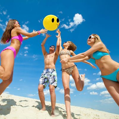 Big Mo's Toys 12" Emoji Party Pack Inflatable Beach Balls - Beach Pool Party Toys (12 Pack) Image 2