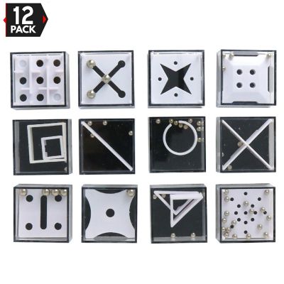 Big Mo's Toys Balance IQ Party Favor Games - Cube Puzzle Stocking Stuffers for Kids and Adults - 12 Puzzles Image 1