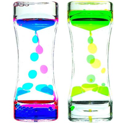 Big Mo's Toys Liquid Motion Bubble Timer - Rectangular Sensory Relaxation Water Toy - Assorted Colors, 1 Piece Image 1