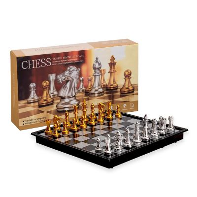 Big Mo's Toys Magnetic Travel Chess Set with Board That Becomes A Storage Compartment Image 1
