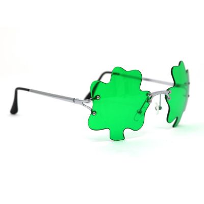 Big Mo's Toys St. Patrick's Day Irish Shamrock Leaves Costume Glasses - Green Image 1