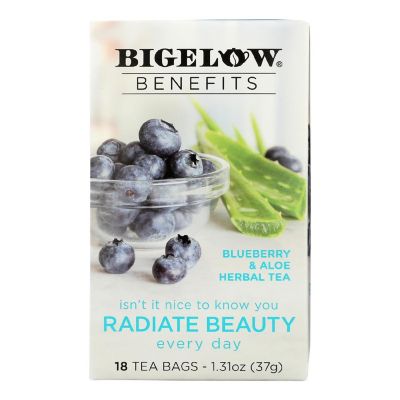 Bigelow Tea Tea - Blueberry Aloe Radiate Beauty - Case of 6 - 18 BAG Image 1