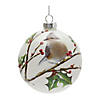 Bird Ball Ornament (Set Of 6) 4"D Glass Image 1