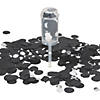 Black & Silver Push-Up Confetti Poppers - 8 Pc. Image 1