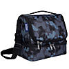 Black Camo Two Compartment Lunch Bag Image 1
