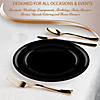 Black Flat Round Disposable Plastic Dinnerware Value Set (120 Dinner Plates + 120 Salad Plates) Image 4