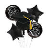 Black Graduation Congrats Grad Balloon Bouquet Kit - 14 Pc. Image 1