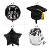 Black Graduation Congrats Grad Balloon Bouquet Kit - 14 Pc. Image 1
