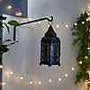 Black Metal Moroccan Style Hanging Temple Tower Candle Lantern 13" Tall Image 3