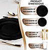 Black Vintage Rim Round Disposable Plastic Dinnerware Value Set (20 Settings) Image 1