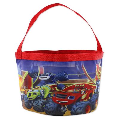 Blaze and the Monster Machines Boys Nylon Gift Basket Bucket Tote Bag (One Size, Red/Blue) Image 2