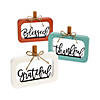 Blessed, Thankful, Grateful Pumpkin Tabletop Signs - 3 Pc. Image 1