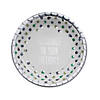 Blessings on Your Birthday Polka Dot Paper Dinner Plates with Silver Trim - 8 Ct. Image 1