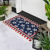 Blue and Red Americana Stars and Striped Border Coir Outdoor Doormat 18" x 30" Image 2