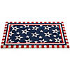 Blue and Red Americana Stars and Striped Border Coir Outdoor Doormat 18" x 30" Image 3