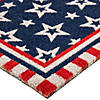 Blue and Red Americana Stars and Striped Border Coir Outdoor Doormat 18" x 30" Image 4