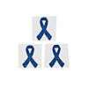 Blue Awareness Ribbon Tattoo Stickers - 12 Pc. Image 1