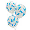 Blue Baby Footprints 11" Latex Balloons - 24 Pc. Image 1