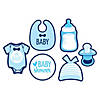 Blue Baby Shower Cutouts - 6 Pc. Image 1