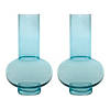 Blue Glass Vase (Set Of 2) 7"D X 11.75"H Glass Image 1