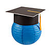 Blue Hanging Paper Lantern with Graduation Cap Decorating Kit - 12 Pc. Image 1