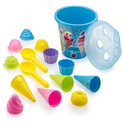 Blue Ice Cream Sand Toys for Kids 16pc Image 1