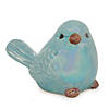 Blue Irredescent Ceramic Bird Figurine  (Set Of 6) 3"H Ceramic Image 1