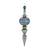 Blue Irredescent Drop Ornament (Set Of 6) 12.25"H Glass Image 2