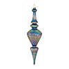 Blue Irredescent Drop Ornament (Set Of 6) 12.25"H Glass Image 3